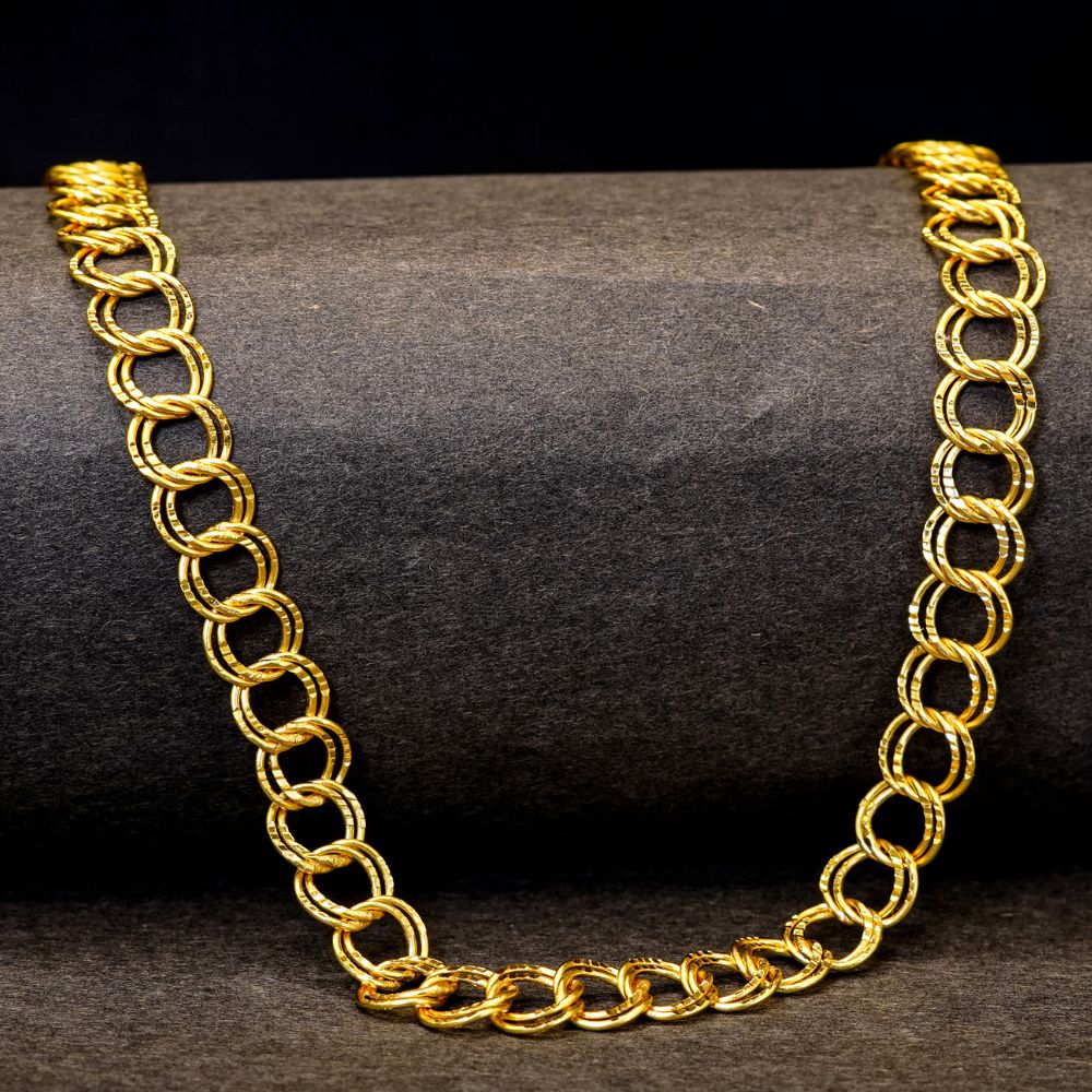 PREMIUM GOLD PLATED 2 KADI CHAIN FOR MEN